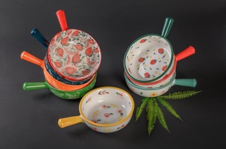 Chảo sứ tròn có tay cầm