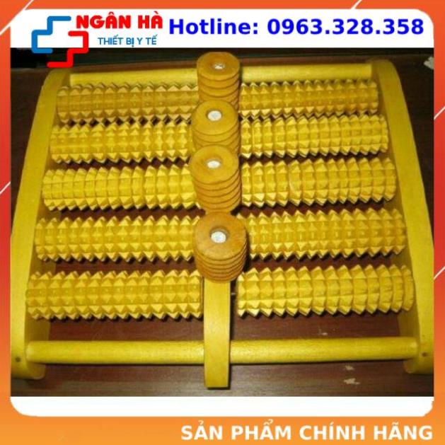 Bàn lăn chân gỗ, Lăn chân bằng gỗ, con lăn massage chân bằng gỗ loại 5 hàng