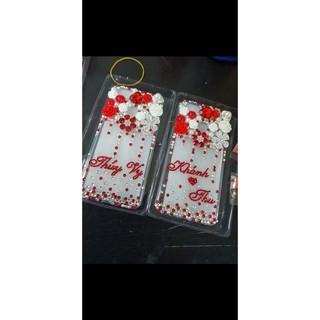 Ốp lưng handmade đính đá MS 431