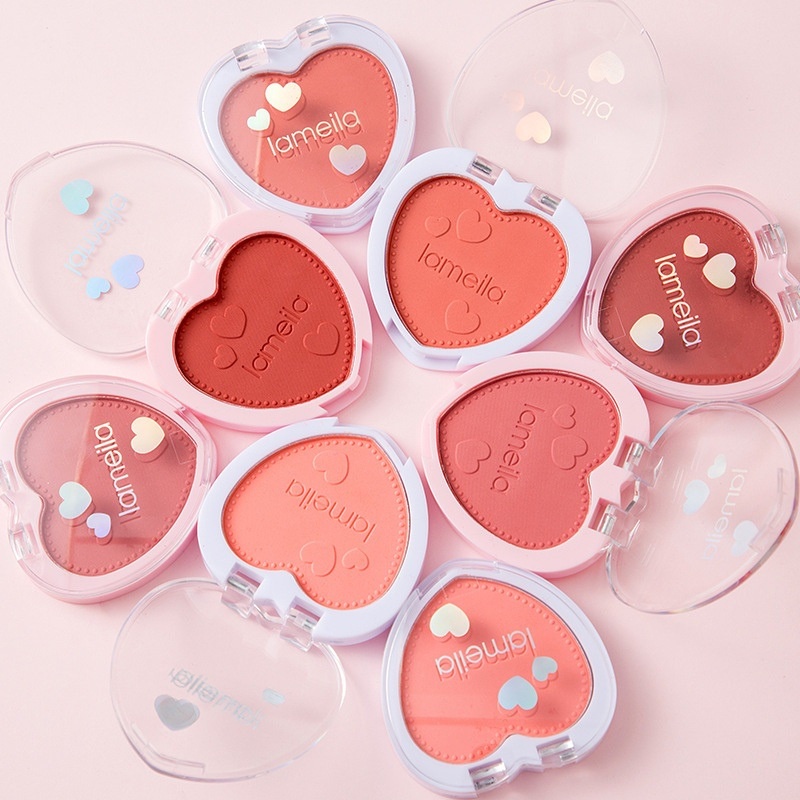 Phấn Má Hồng 1 Ô Lameila Blusher Hình Tim Xinh Xắn - Hàng nội địa Trung