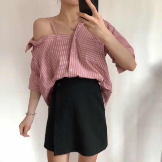 Áo sơ mi lệch vai