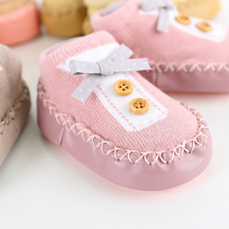 Tất cotton họa tiết nơ đáng yêu cho bé trai và gái