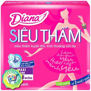 Băng Vệ Sinh Diana siêu thấm maxi 8M
