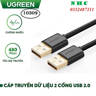 Cáp USB 2.0 hai đầu đực dài 1m chính hãng Ugreen 10309 - Bảo hành 18 tháng