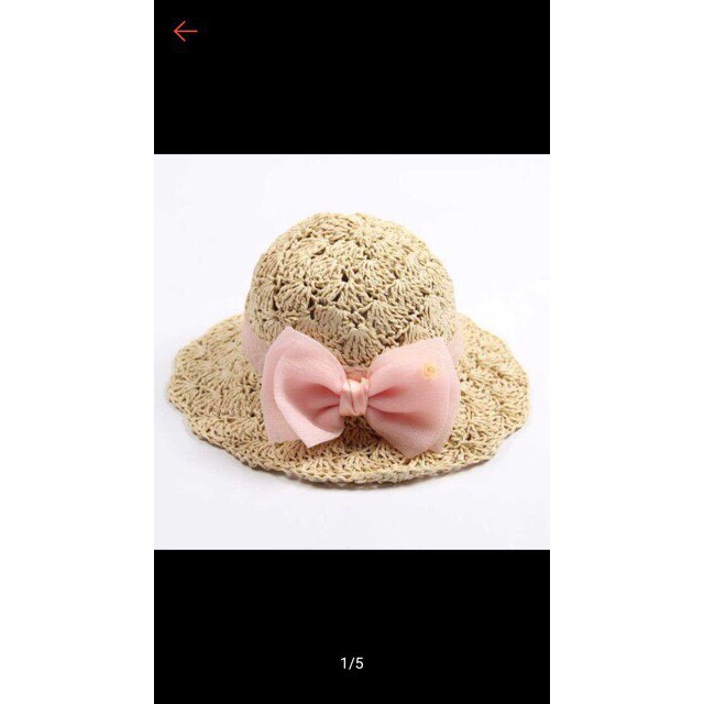 Mũ cói nơ siêu xinh