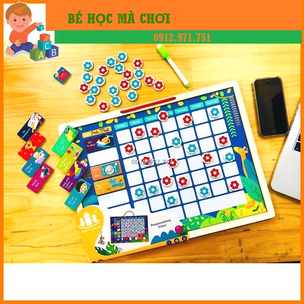 Bảng Khen Thưởng Kỷ Luật Gắn Nam Châm Giúp Cho Bé Rèn Tính Kỷ Luật ,Rèn Luyện Bản Thân