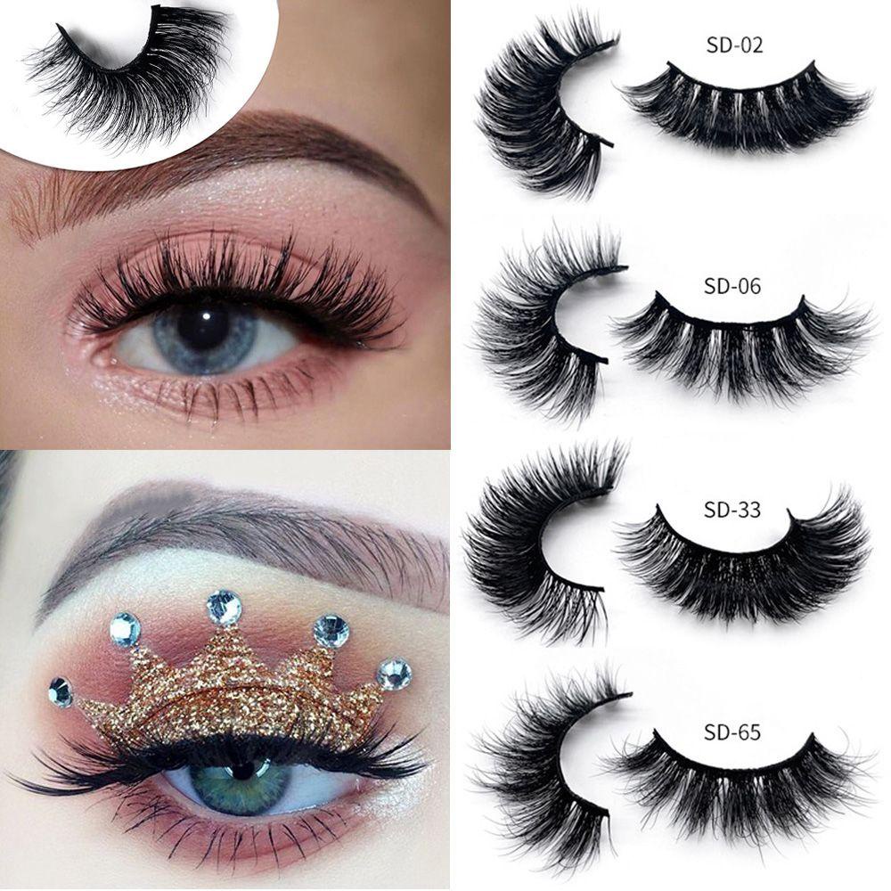 1 Cặp Lông Mi Giả Dài 25mm Trang Điểm Thời Trang Cho Nữ