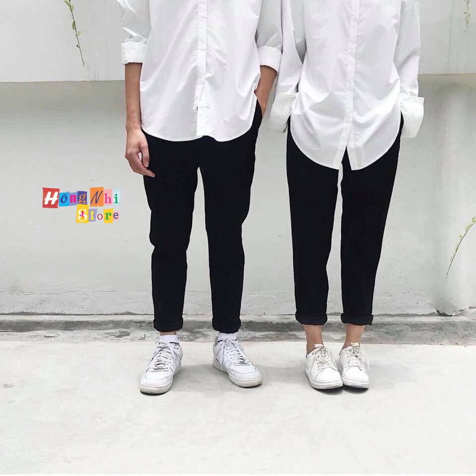 QUẦN KAKI TRƠN LƯNG THUN MÀU ĐEN - QUẦN KAKI BASIC PANT UNISEX BALCK - MM