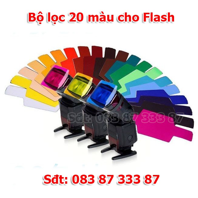 Bộ lọc 20 màu cho Flash máy ảnh