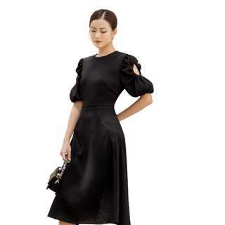 OLV - Đầm Charcoal Puff Sleeve Dress