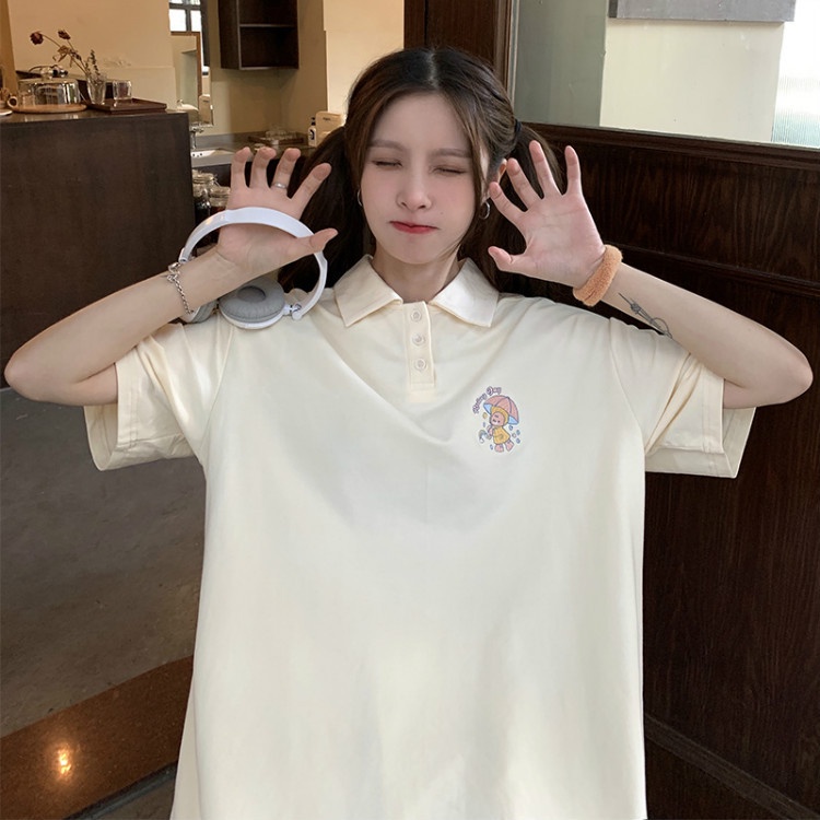 Áo Thun Polo Nam Nữ Có Cổ Đẹp In Hình Siêu Đẹp Siêu Cute Form Rộng Mềm Mát TTQ0079