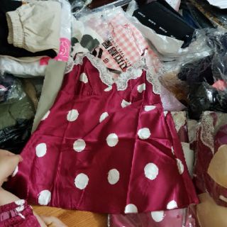 Váy ngủ lụa 2 dây sexy ( kèm đệm ngực )