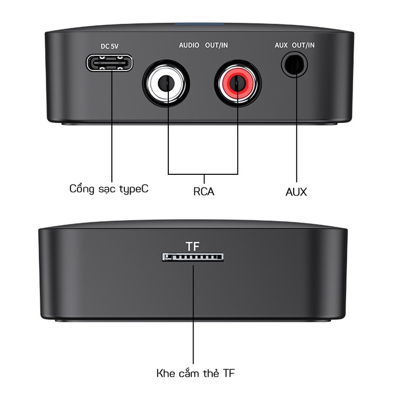 Thiết Bị Thu Phát Âm Thanh Không Dây BT 5.0 Thẻ TF AUX RCA Bluetooth A10 HOMESTORE