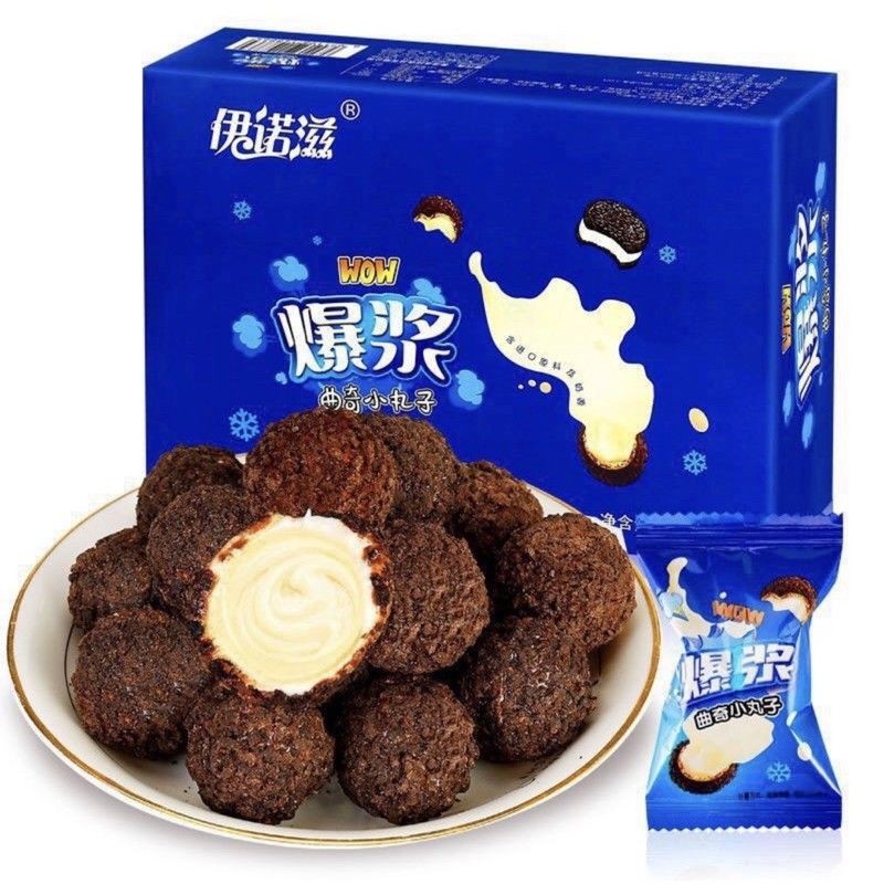 BÁNH BI NHÂN 3 LỚP HỘP LỚN 330GR - SOCOLA PHỦ OREO NHÂN SỮA CHẢY - Đồ ăn vặt Snackfoodbysuri