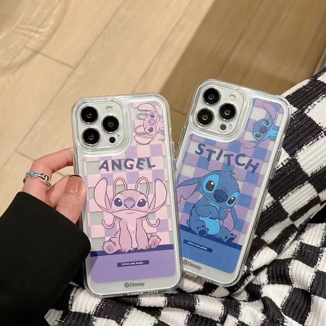 Ốp Điện Thoại Trong Suốt Họa Tiết Hoạt Hình Disney Stitch Dễ Thương Cho iPhone 13 12 11 X XS Pro Max XR 7 8 Plus