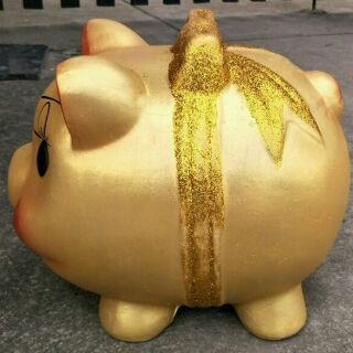 Heo đất tiết kiệm có nơ size 33cm