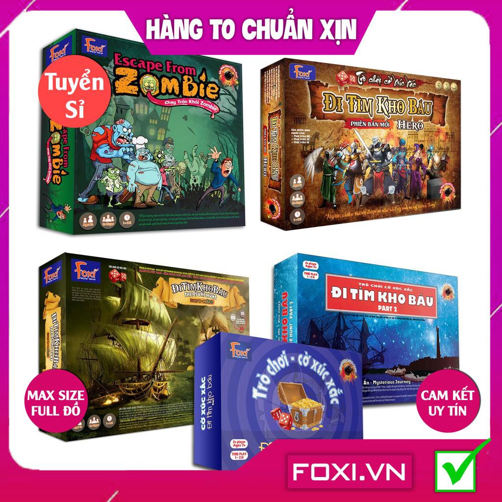 Board game-Escape From Zombie-đi tìm kho báu Foxi-đồ chơi trẻ em-giải trí vừa chơi học và bổ ích.