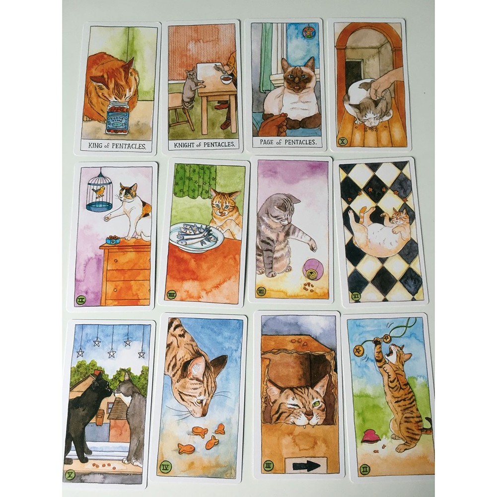 Set 78 Thẻ Bài Tarot Hình Mèo