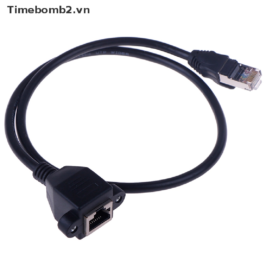 Set 2 Dây Cáp Mạng LAN Chuyển Đổi 1 Đầu Đực Sang RJ45 Đầu Cái