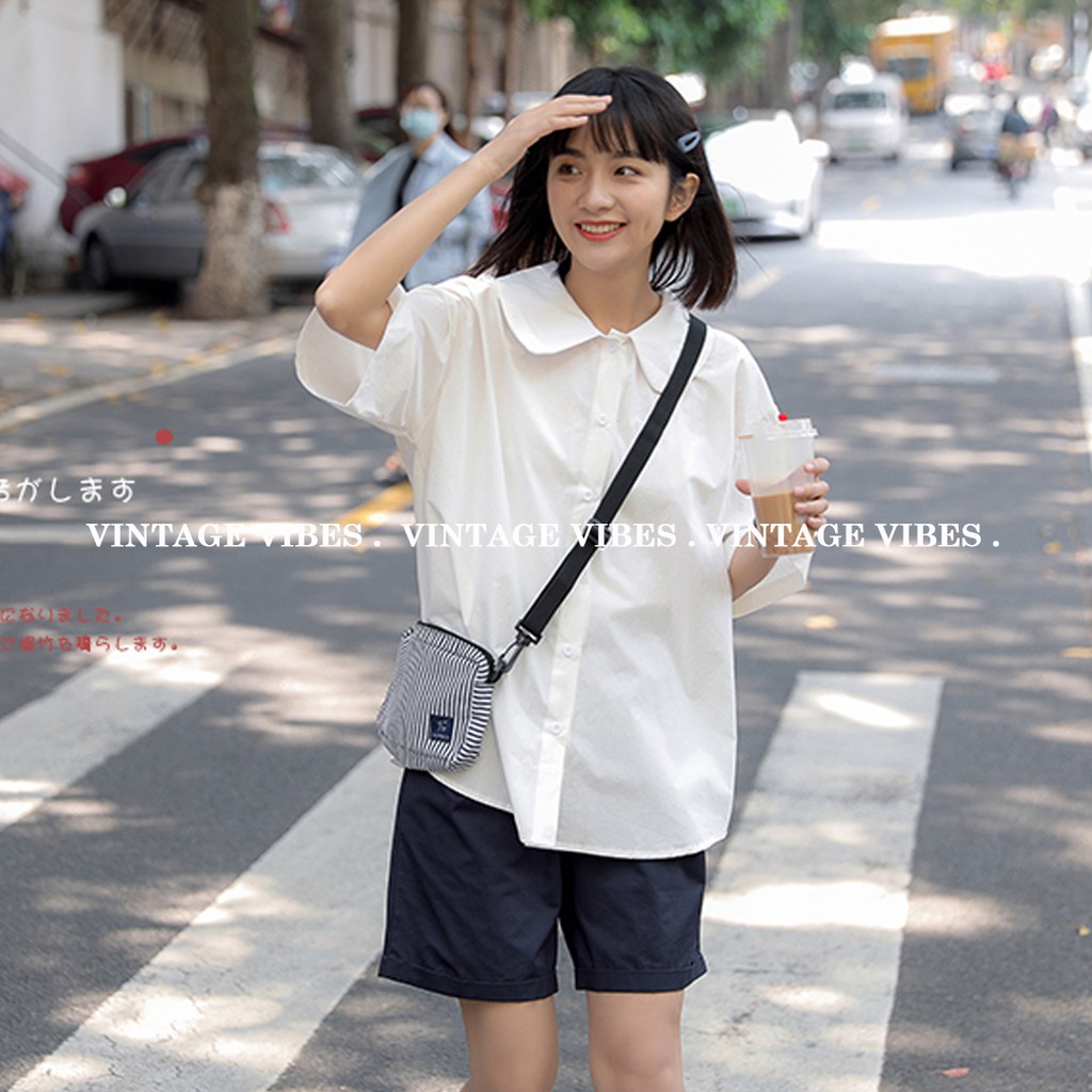 Áo babydoll cổ sen dáng rộng dễ thương (hàng QC) - Ảnh thật