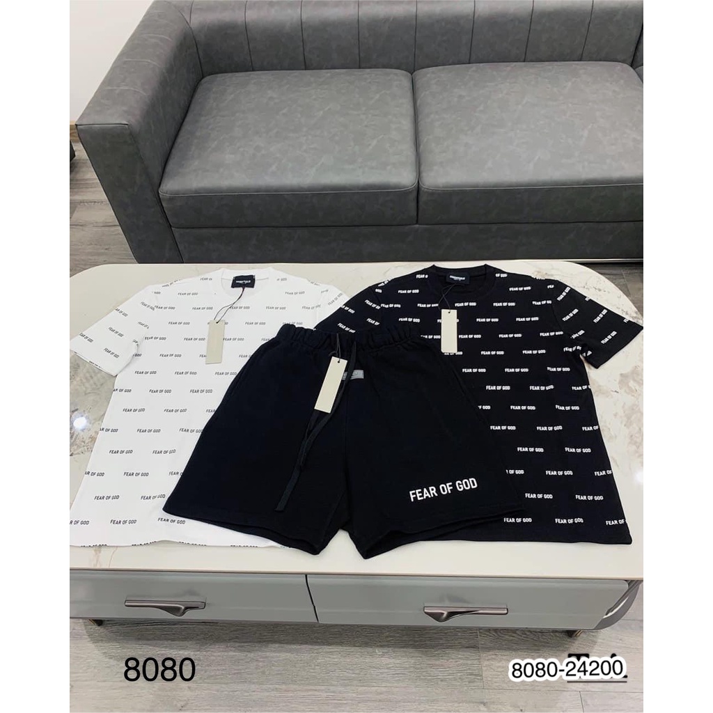 Bộ Quần Áo Nam Essential Chất Cotton Cao Cấp - Bộ Essential In Chữ FEAR ÒF GOD Dành Cho Nam