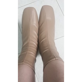 giàu bốt da Pu cổ ngắn