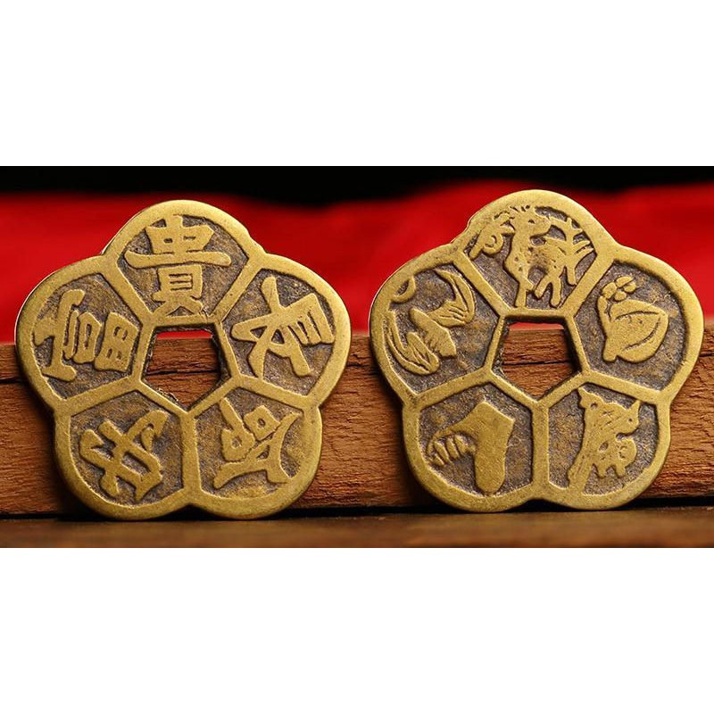 Đồng hoa mai  phong thủy may mắn 5,3cm