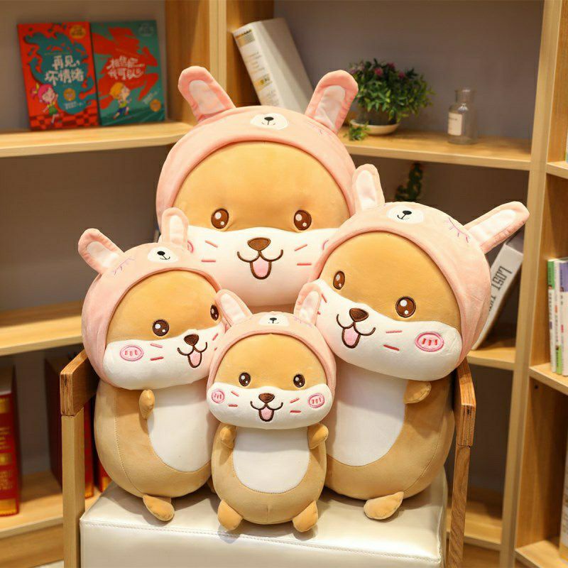 Thú gấu nhồi bông gối ôm hình chuột Hamster làm quà tặng cho bé đáng yêu siêu kute - Oneshop88.vn