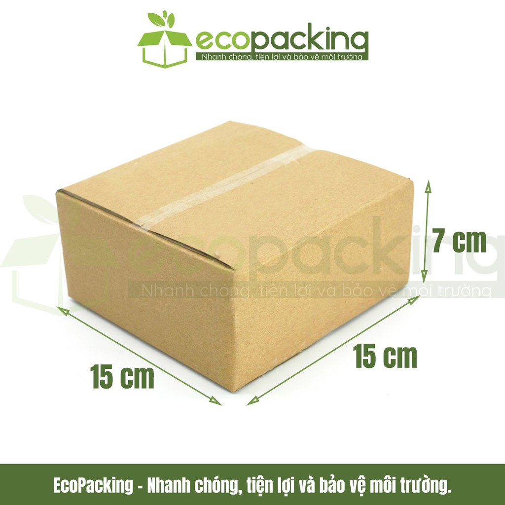 [XẢ KHO] Combo 20 thùng hộp carton 15x15x7 cm đóng gói giao hàng