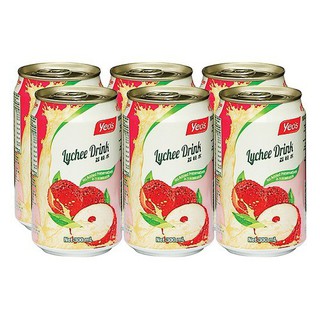 6 lon nước vải Yeo's 300ml nhập khẩu Singapore hạn dùng 12.2021
