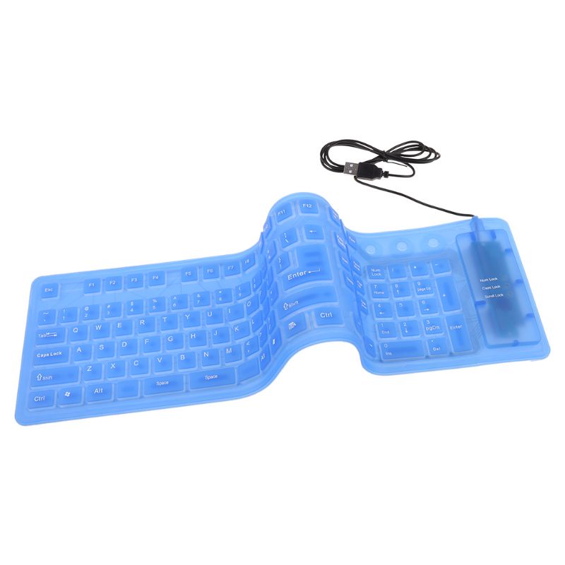 Bàn Phím Silicone 109 Phím Có Thể Gập Lại Chống Nước Cho Máy Tính