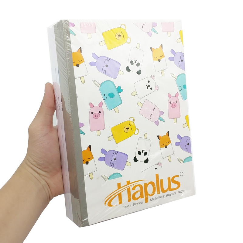 Vở Kẻ Ngang 120 Trang ĐL 58-60g/m2 - Haplus 5518 (Mẫu Màu Giao Ngẫu Nhiên)