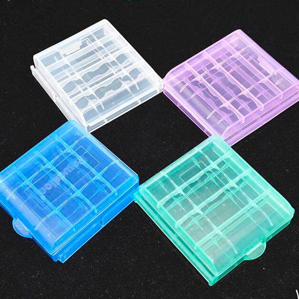 Bộ 4 Hộp Đựng Pin AA AAA Bằng Nhựa Cứng