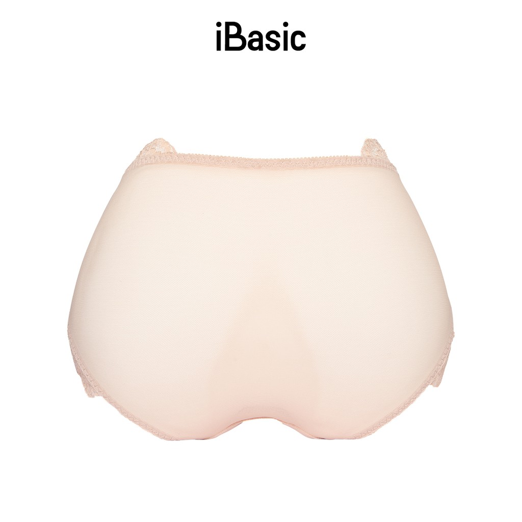 Quần lót nữ ren lưới chiếc lá lưng cao iBasic PANY055