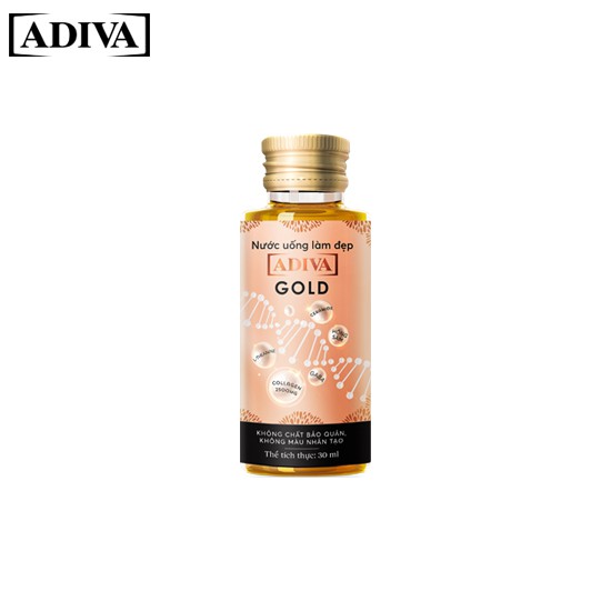 Combo 3 Hộp Gold Adiva Collagen (14 lọ/hộp) Làm giảm nếp nhăn, ngăn ngừa lão hóa