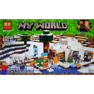 Bela 10811 (Lego Minecraft 21142 The Polar Igloo) Xếp hình Lều Tuyết Ở Vùng Cực