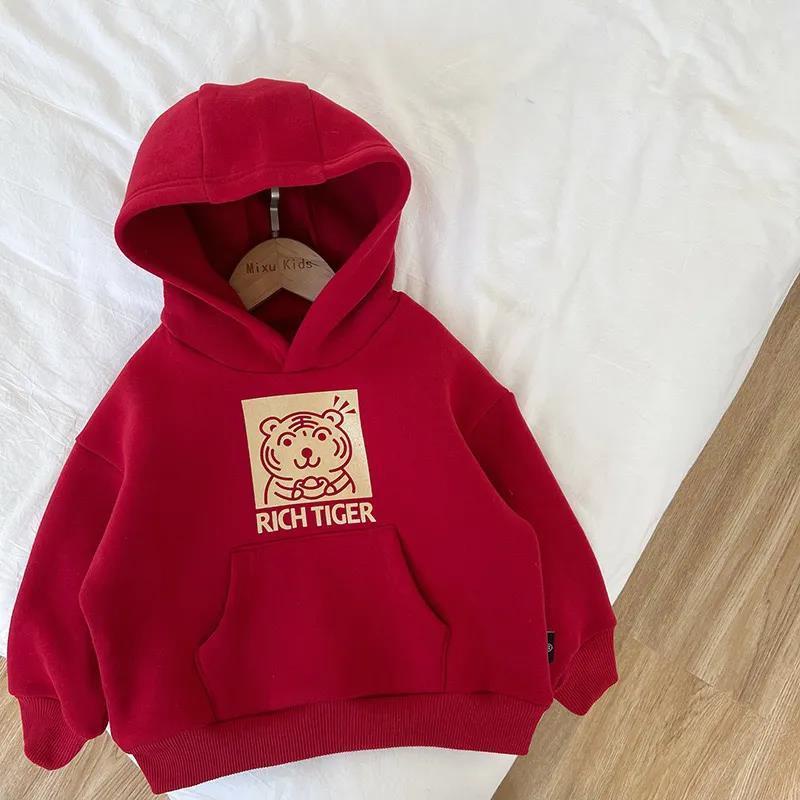 Áo Thun Cotton Họa Tiết Chú Hổ Năm Mới Dễ Phối Đồ Cho Bé