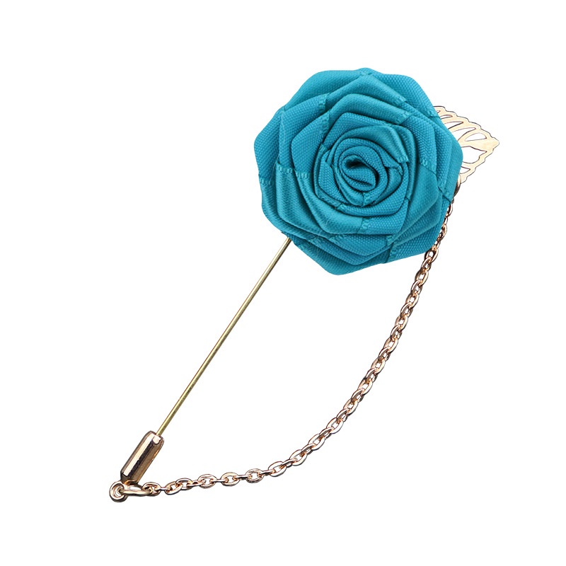 EFAN Cài Áo Hình Hoa Hồng Phối Dây Xích Thời Trang Cao Cấp Cho Nam