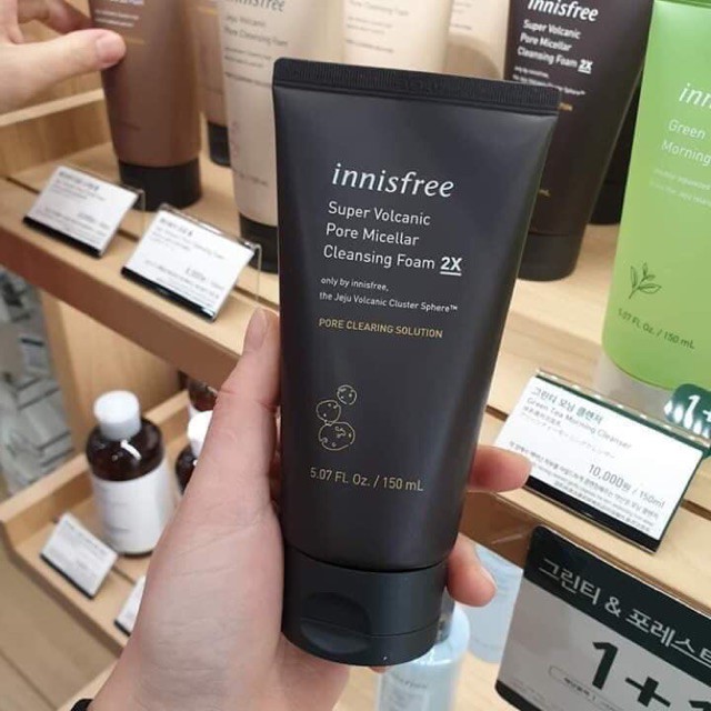 Sữa rửa mặt innisfree super volcanic Pore Micellar Cleansing Foam 2x 150ml - Sữa rửa mặt innisfree Se khít lỗ chân lông | BigBuy360 - bigbuy360.vn