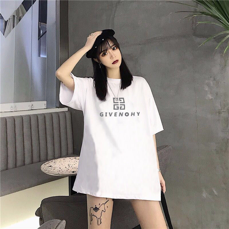 [L&Q]                    2021 new ins summer new short-sleeved female oversized t shirt for women Korean version of loose black thin T-shirt clothes short-sleeved tide