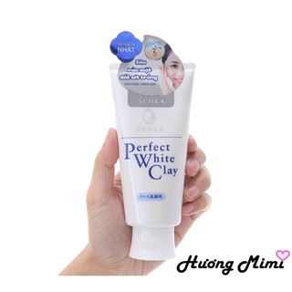 Sữa rửa mặt tạo bọt chiết xuất đất sét trắng Senka Perfect White Clay