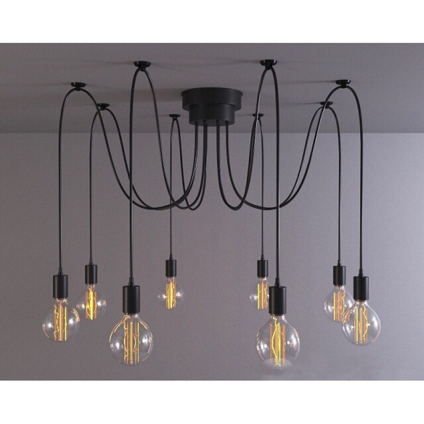 ĐÈN THẢ DÂY HÌNH NHỆN 8 BÓNG