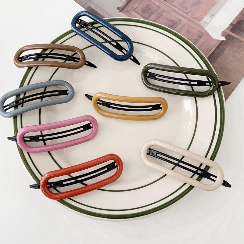 Kẹp Tóc Hình Oval Đơn Giản Phong Cách Hàn Quốc