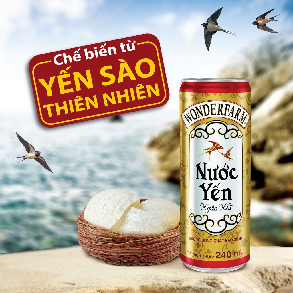 Nước Yến Ngân Nhĩ Wonderfarm Lon 240ml