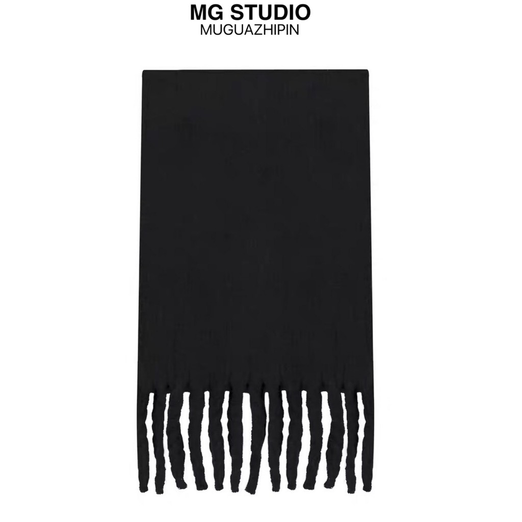 Khăn choàng MG STUDIO chất liệu cashmere phối tua rua 6 màu lựa chọn