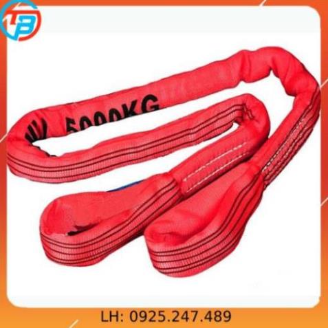 Dây cáp vải cẩu hàng 5 Tấn - bản 125mm - Hệ số 5:1 - 3 Mét CÁP THÉP Thái Bình VinàN