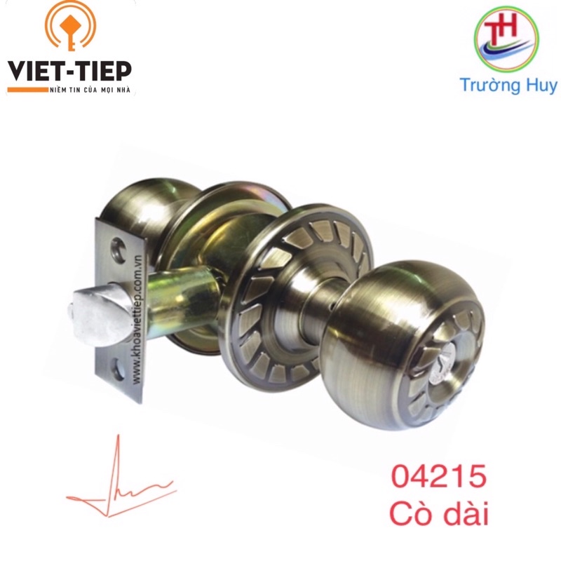 [chính hãng] Khoá Việt Tiệp - tay nắm tròn 04216 (cò ngắn, dài) - Bảo hành 2 năm