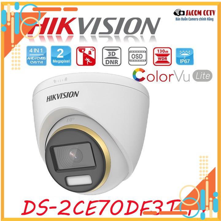 {CÓ MÀU BAN ĐÊM} Camera Hikvision bán cầu có màu ban đêm, hình ảnh full hd có chức năng chống ngược sáng.