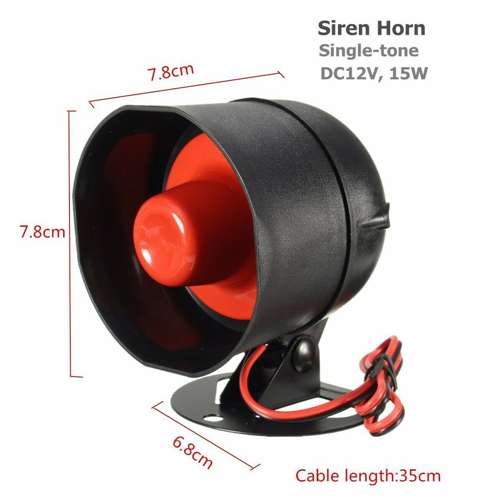 Báo động ô tô phổ biến 1 chiều Hệ thống bảo vệ xe Bảo vệ hệ thống an ninh Keyless Entry Siren + 2 Báo động chống trộm điều khiển từ xa