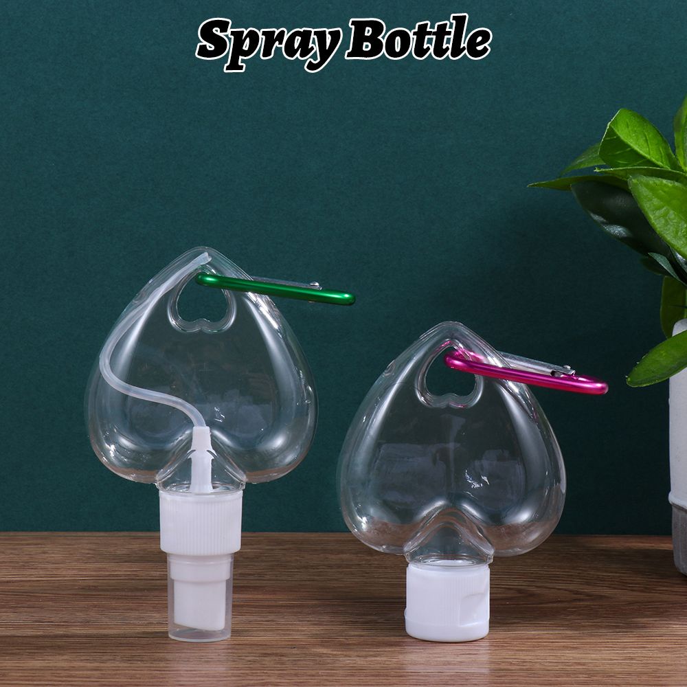 Chai rỗng dung tích 50ml trong suốt dạng xịt có móc khóa kim loiạ nhiều màu tiện dụng